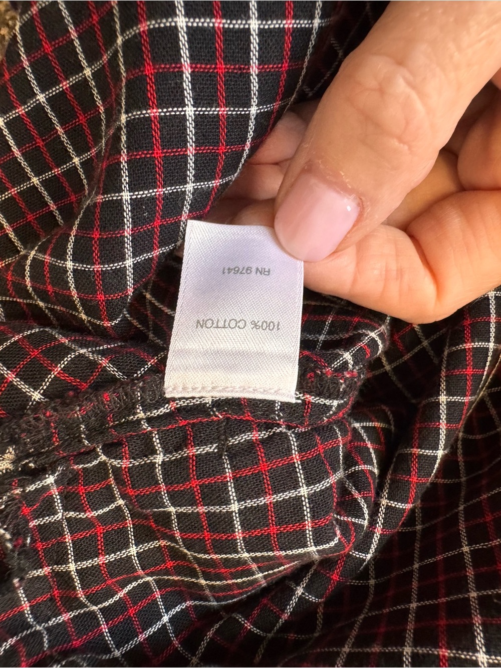 J Jill Woman’s Black Red Plaid Button Down Size Medium- Based on Measurements - Picture 9 of 11